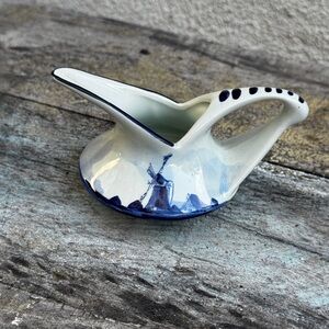 DELFT hand painted Blue and White Ceramic Pourer small made in holland